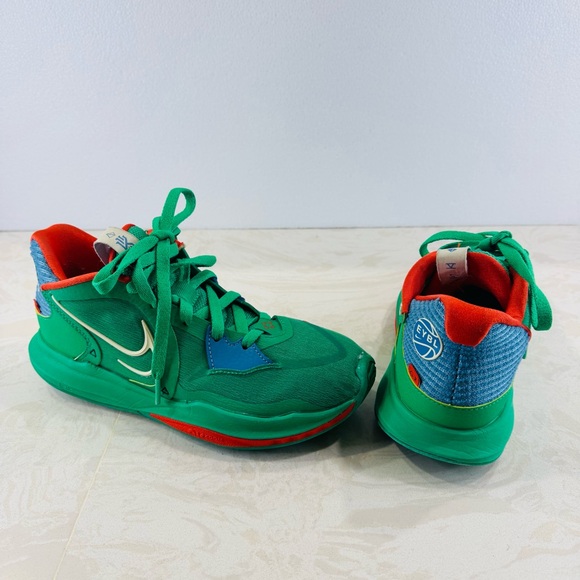 Nike Kyrie Low 5 EYBL Shoes Mens Size 6 Green Orange Basketball DX3053-300